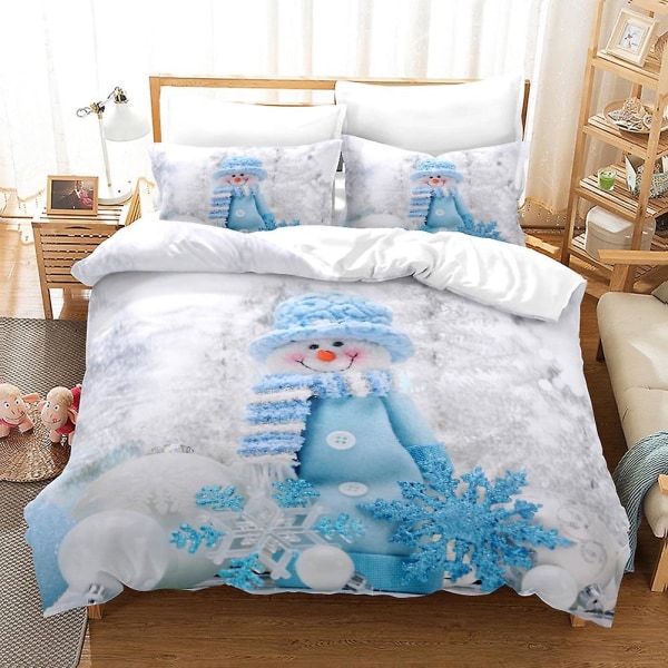 3d Julgran Tryck Säng Täcke Set Tvilling Full Queen King Size Ultra Mjuk Täcke Sängkläder Set 3st Täcke Överdrag Set（Som visas）
