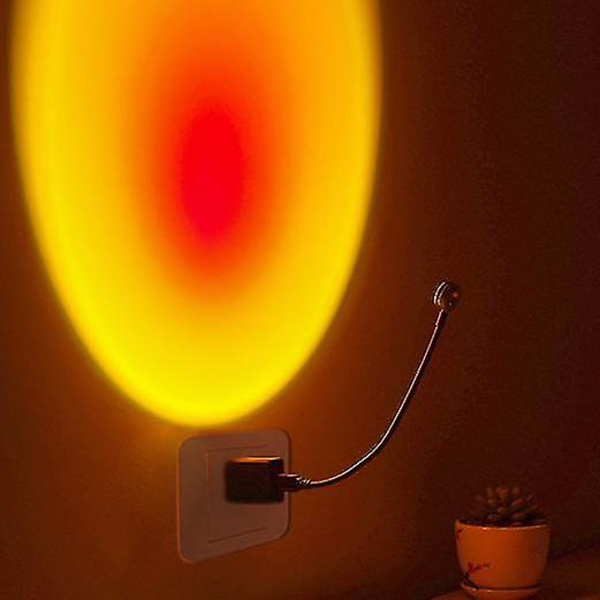 Solnedgangslampe Sollampe Skiftende Lys Led Solnedgangslys（280mm，varm）