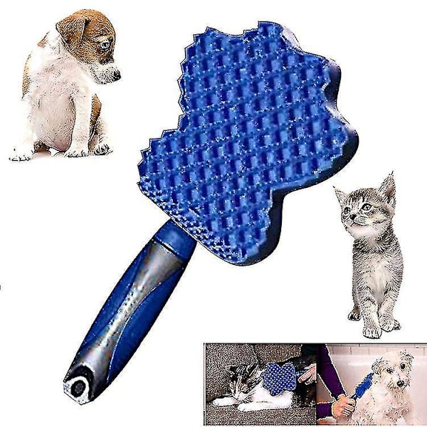 Pet Dog Pet Grooming Brush Multi-funktion Silikonbørste Kæledyr Tilbehør(1stk)