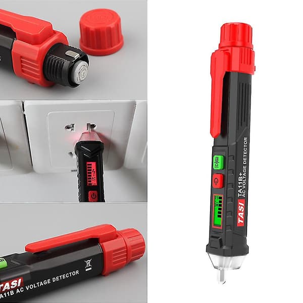LCD-spänningstestare detektorindikatorpenna 12v-1000v effektsensor