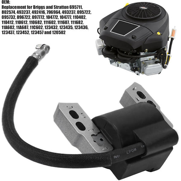 Motor tändspole modul metall 802574 796964 universell för Briggs och Stratton