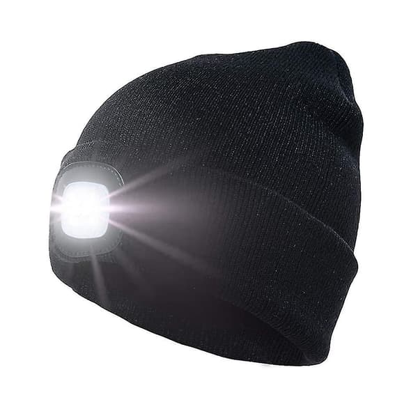 Led Beanie Hat, håndfri pandelampe til jagt og løb