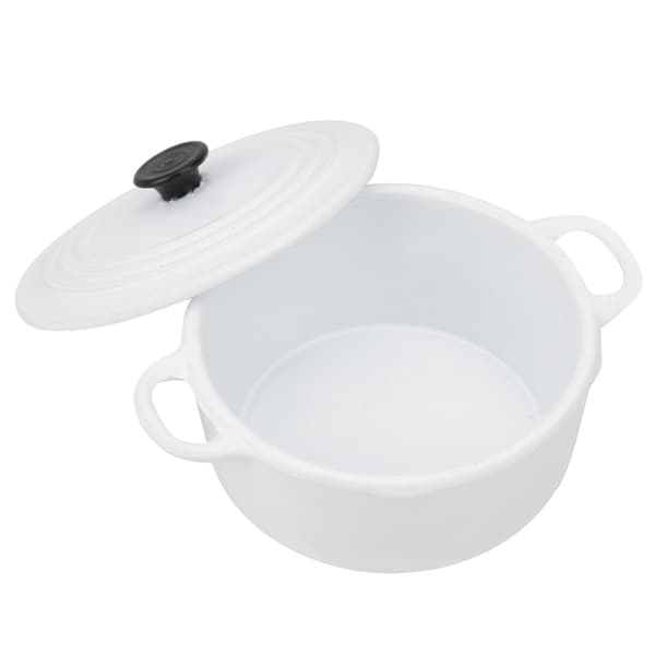 1/12 skala mini simulation legering gryde dukkehus tilbehør - hvid