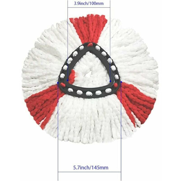 (4-pack) Mopphuvuden Kompatibla med Vileda 2 i 1 Turbo Mopp Ersättningshuvud Mikrofiber Röd Vit