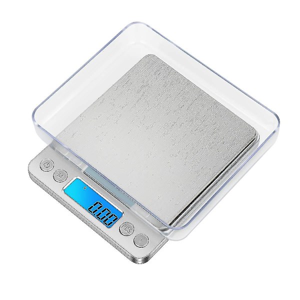 Precision Digital Scale, Laptop Scale, Med Lcd-skärm Och 6 Enheter, Rostfritt Stål Pan, Tare Funct