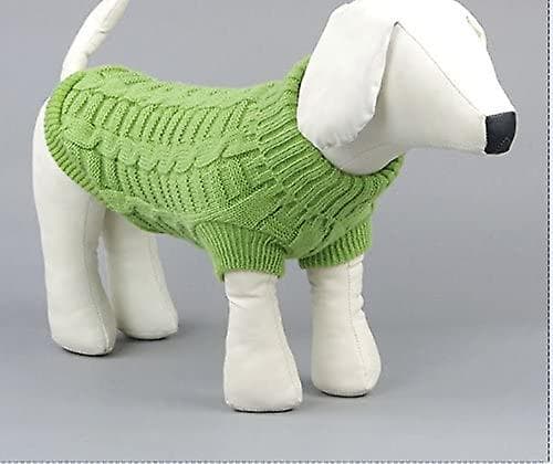 Katttröja, Turtleneck Kattkläder Tröja, Grön XL (XL, Grön)