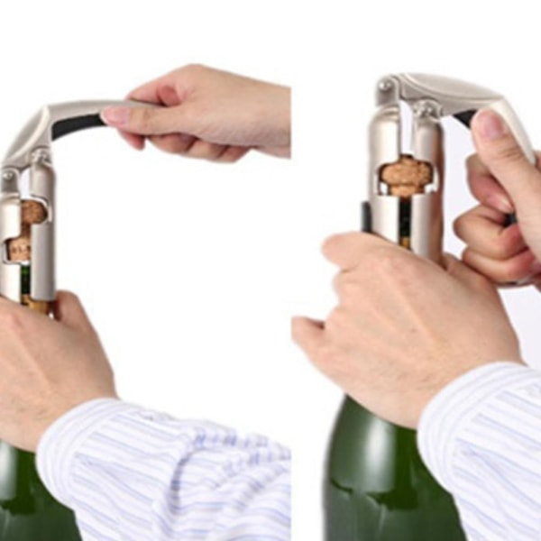 Champagne Flaskeåbner - Mousserende Vinkorkfjerner Solid Og Holdbar Konstruktion Af Rustfrit Stål