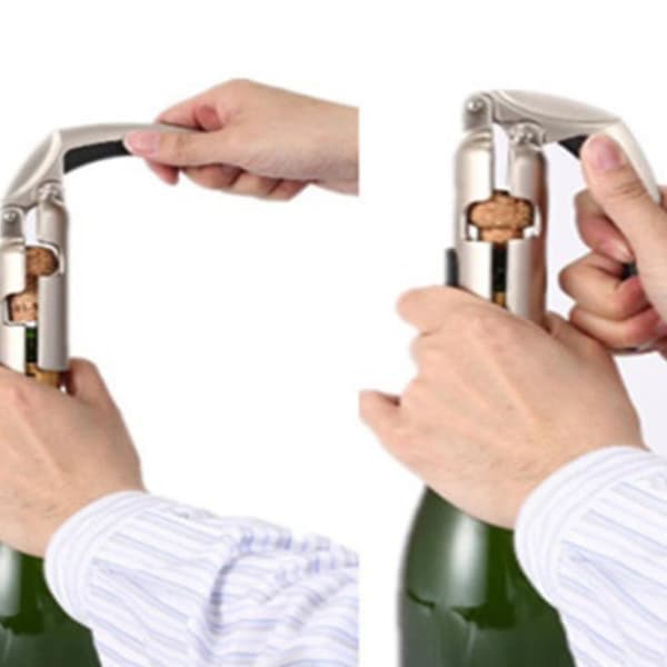 Champagne flaskeåpner - Korketrekker for musserende vin i solid og holdbar rustfritt stålkonstruksjon