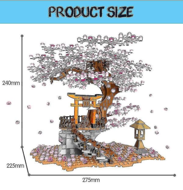 Sakura Friends Cherry Tree City Architecture Led Light House Modular Building