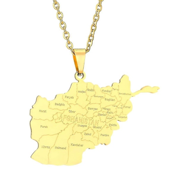 Karta över Afghanistan och städer halsband långt choker gotisk fest mode smycken