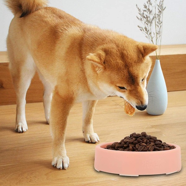 Langsom mater hundeskåler saktemater små hundeskåler Sklisikker puslespillskålmater Interactive Bloat Stop Dog Bowl Anti-kvelning Hundebollerosa