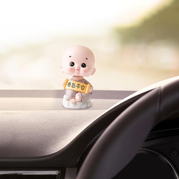 Lille Munk Ornament Statue Til Auto Interiør Tilbehør Dekoration
