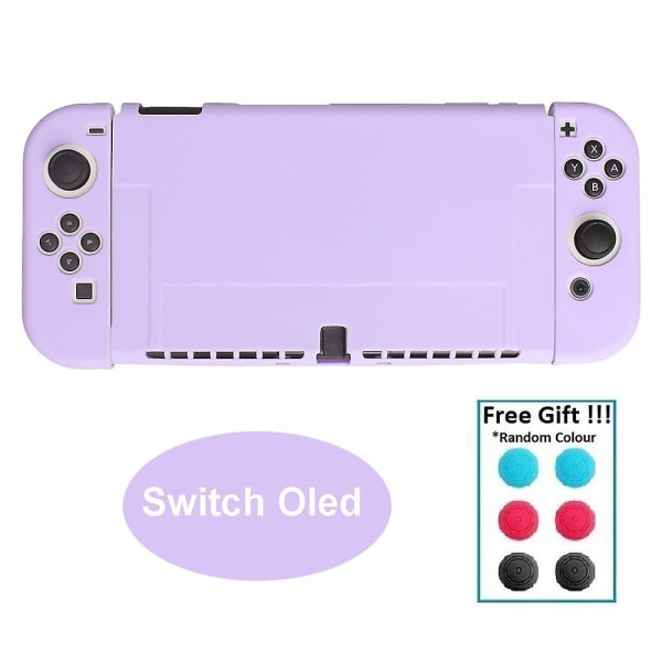 Transparent Tpu Mjukt Case Joycon Cover till Nintendo Switch Ns-konsol Kristallklart Ryggskydd Tillbehör lila