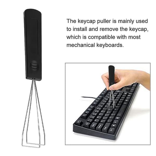 4 stk/sett Dobbelthode med rengjøringsbørste Gaming Keycap Puller Fjerning