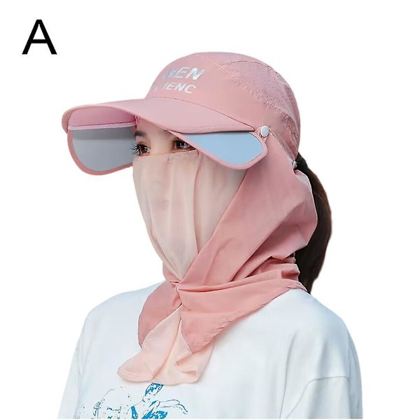 UV-skyddande basebollkeps Flexibel nät andningsbar solhatt solskydd hatt (rosa)