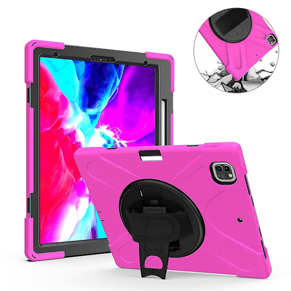 Pennholder-etui for iPad Pro 12,9 tommer med håndstropp, justerbart stativ, kamerabeskyttelse
