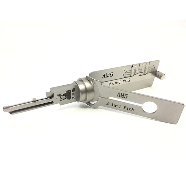 Lishi 2 i 1 verktøy Lw4 Lw5 Te2 S123 Kw1 Kw5 Sc4 Sc1 Ss001 Ss002 R52 M1/ Ms2, 100% ny feng（AM5）