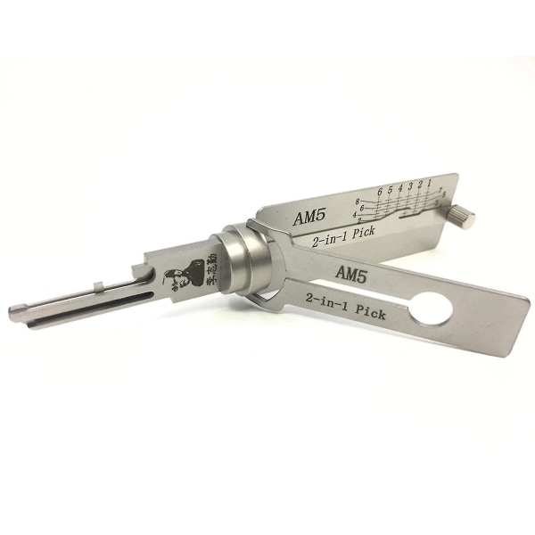 Lishi 2-in-1-työkalu Lw4 Lw5 Te2 S123 Kw1 Kw5 Sc4 Sc1 Ss001 Ss002 R52 M1/ Ms2, 100 % uusi feng（AM5）