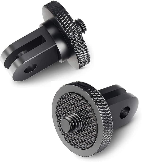 Tripod Adapter Kamera Montering Tilbehør Aluminium Adapter Montering Kameraer Til For Gopro Montering Og Andre Action Kameraer (2 Stykker, Sort)