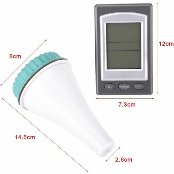 Digital pooltermometer, trådlös digital flytande pooltermometer, spa-vattentermometer - 1 st