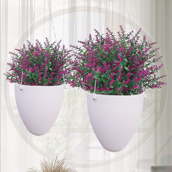 Keinotekoiset laventelikukat Muovikasvit Ulkona Sisätiloissa Koti Puutarha Kuistin Hääjuhlan Koristeet (fuksia)