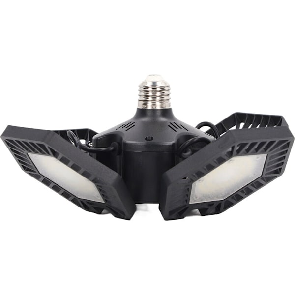LED-garageljus kallvitt 80W 4 paneler 90 graders justering LED High Bay Light för lagerfabrik AC100-277V