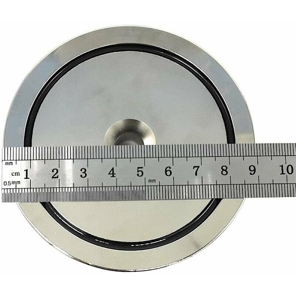Superstark neodymmagnet 300 kg Idealisk för magnetfiske ?? 90 mm med neodymmetallspänne