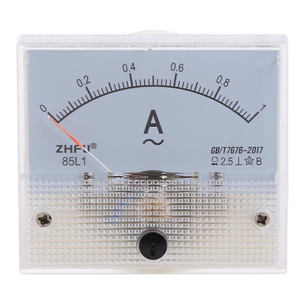9 Standard Analog Strømpanel Plast Hus Strømampere Meter Ammeter（1A）