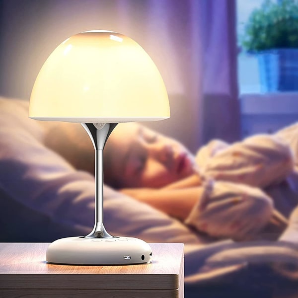 Smart trådløs Bluetooth kreativ skrivebordslampe lyd 3d surround lydeffekt 6-farvet blødt farvet lys