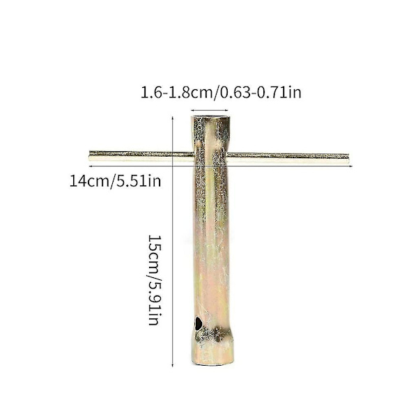 16/18mm Dubbeländad Tändstiftnyckel Hylsnyckel med Vridstång (1 set)