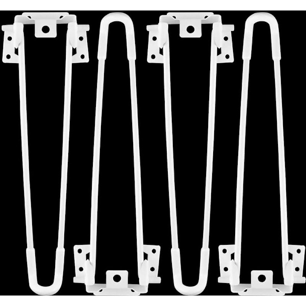 Fällbara bordsben 4-pack Fällbara hårnålsbordsben 52 cm höjd Vit Högbelastning Lätt att installera Fällbart soffbord Ben