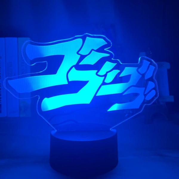 3d-lampa Anime Jojo Bisarrt äventyr för sovrumsinredning Ljus Födelsedagspresent Manga Jojo Figur Led Nattljus Jotaro KujoDM72