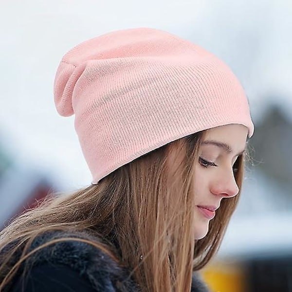 Lue For Menn Kvinner Vinterluer Mote Komfortable Soft Caps Rosa