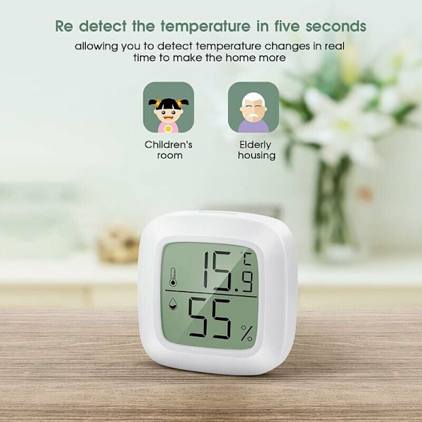 3-pack LCD digital mini termometer hygrometer för barnrum, seniorrum, kontor, vinkällare, etc.