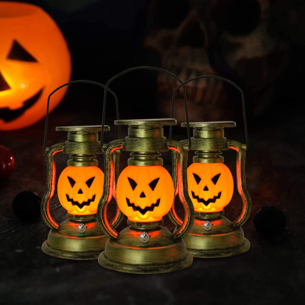 Halloween solcellslykta bärbar Halloween lykta utomhus solcellslykta Halloween dekoration söt semesterfest bordsdekorationer