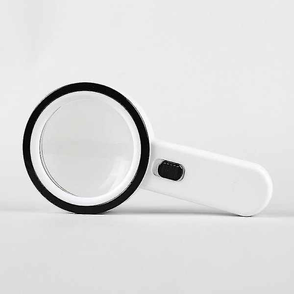 Extra stor handhållen stark förstoringsglas med 12 UV-ljusvit 1 st