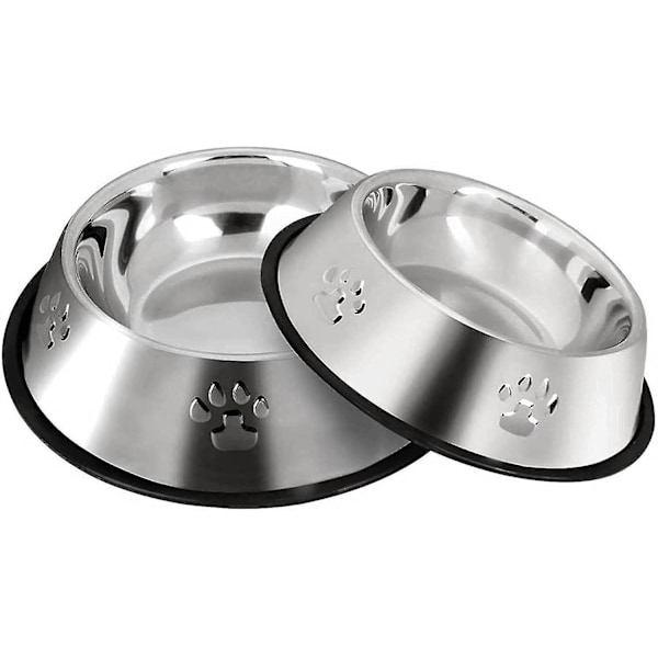 Hundemad- og katteskåle i rustfrit stål