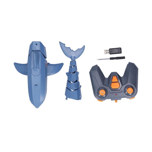 2,4 GHz fjärrkontroll Shark Water Toys Uppladdningsbar vattentät sommar simning Fjärrkontroll Shark Toy