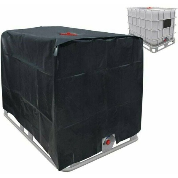 IBC Tanklock 120x100x116cm 1000L - 210D Vattentät, Vattentanklock / Tanksskyddslock - Silverfoder