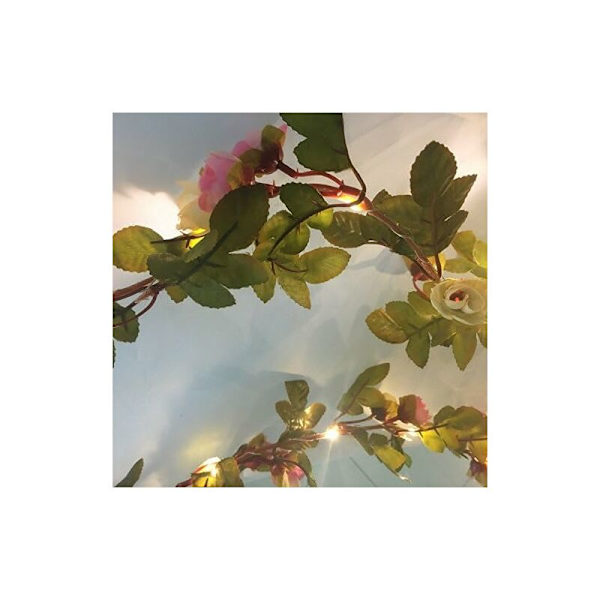 MODOU - Floristbelysning 2 meter 20 LED blomsterblad ljusslinga batteridriven koppar LED ljusslinga för bröllopsdekoration fest evenemang
