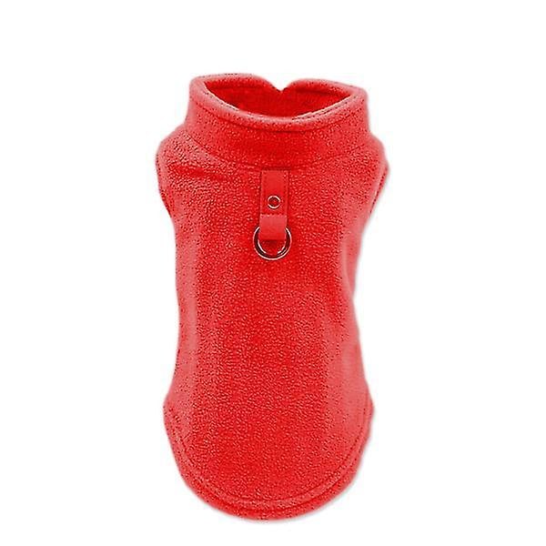 Thicken Pet Dog Vest Clothes Winter Warm Padded Coat For Small Large Dogs Size M (red)