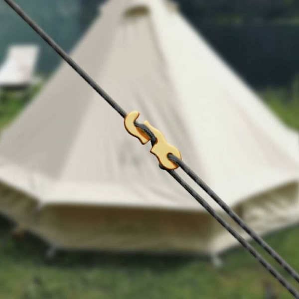 4m reflekterande tältlina, nylonlina med lättviktig aluminiumbungee-sladd för presenningfäste vid camping