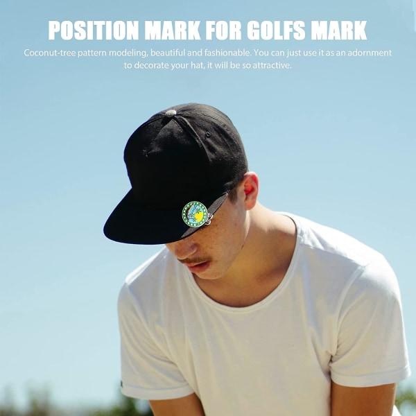 Profesjonell Golfs Marker Golfball Marker Metal Hat Clip Golfs Ball Aiming Marker (1 stk, farge)