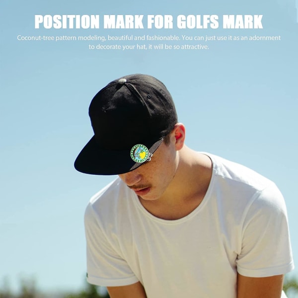 Professionel Golfs Markør Golfbold Markør Metal Hat Clip Golfs Bold Sigtemarkør (1stk, Farve)