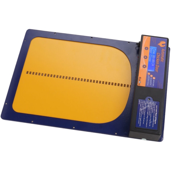 Automatisk hönshusdörr med timer i aluminiumlegering IP45 vattentät LED-skärm batteridriven automatisk hönshusdörröppnare för gård Jewel Blue