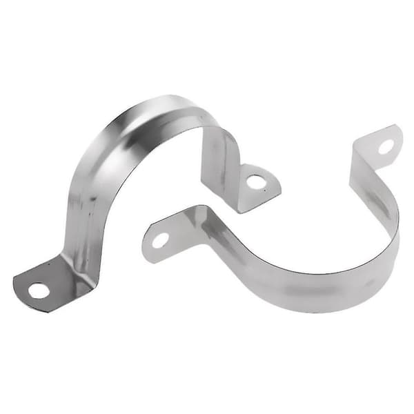4 rustfrie stålrørklemmer i U-form, halv rør til rørfittings rørklemme -80mm