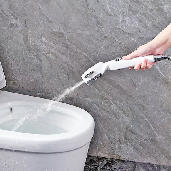4 lägen högtrycksduschhuvud med på/av-knapp Vattenbesparande spray Justerbart duschmunstycke Filter Badrum