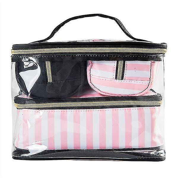 4pcs Lady's Cosmetic Bags Set Portable Makeup Tools Organizer Case Toiletry Vanity Pouch Travel