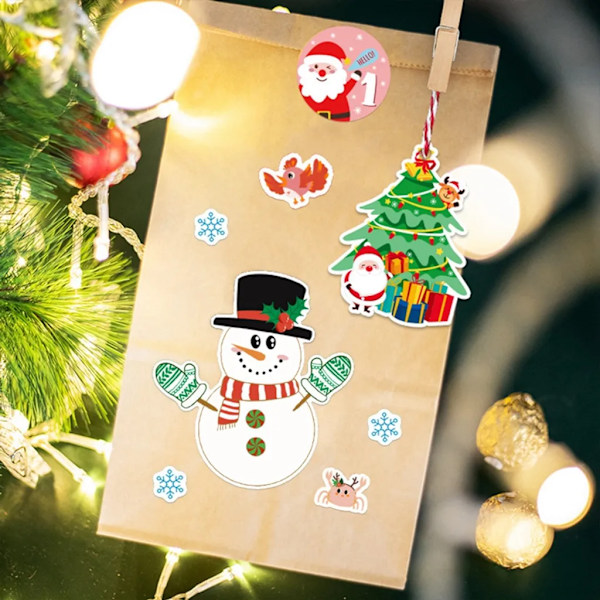 Adventskalender att fylla 2024, 24 adventskalenderpåsar, DIY julkalender pysselset, julklappspåsar #2