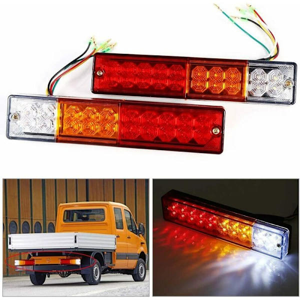 2 st LED-bakljus för backljus Blinkers Blinkers för lastbilssläpvagn Husvagn 24V